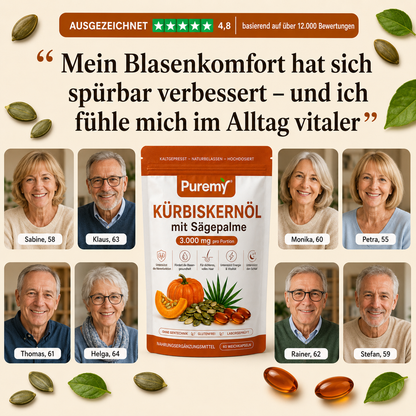 KÜRBISKERNÖL mit Sägepalme - Weniger Haarausfall und eine Verbesserung der Blasengesundheit innerhalb von drei Wochen